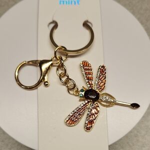 Gold and Brown Dragonfly Keychain/Bag Charm